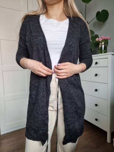 Melanżowy lekki sweter COS z wełny i lnu, r. XS