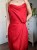 Czerwona satynowa sukienka koktajlowa, r. S