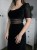 Elegancka mała czarna sukienka kobieca koronką welur vintage bawełna koraliki
