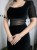 Elegancka mała czarna sukienka kobieca koronką welur vintage bawełna koraliki