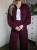 Bordowy dres bluza i spodnie z rozszerzanymi nogawkami wiskoza Polska marka S/M  burgundowy