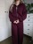 Bordowy dres bluza i spodnie z rozszerzanymi nogawkami wiskoza Polska marka S/M  burgundowy