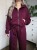 Bordowy dres bluza i spodnie z rozszerzanymi nogawkami wiskoza Polska marka S/M  burgundowy