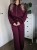 Bordowy dres bluza i spodnie z rozszerzanymi nogawkami wiskoza Polska marka S/M  burgundowy