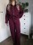 Bordowy dres bluza i spodnie z rozszerzanymi nogawkami wiskoza Polska marka S/M  burgundowy