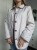 Elegancka kremowa pikowana kurtka ze srebrnymi guzikami kieszenie r. M oversize