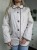 Elegancka kremowa pikowana kurtka ze srebrnymi guzikami kieszenie r. M oversize