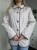 Elegancka kremowa pikowana kurtka ze srebrnymi guzikami kieszenie r. M oversize