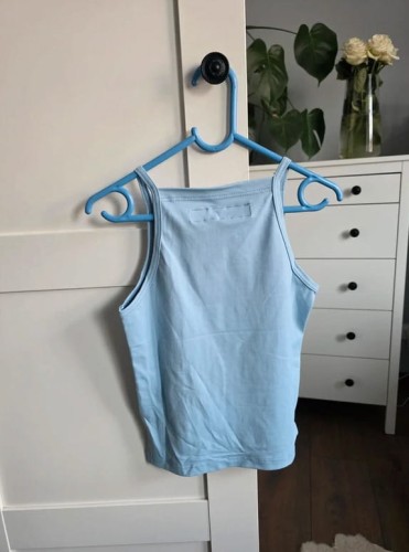 Top sportowy halter baby blue fitness joga pilates siłownia nowy S 36 I.Code