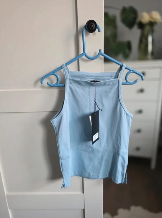 Top sportowy halter baby blue fitness joga pilates siłownia nowy S 36 I.Code