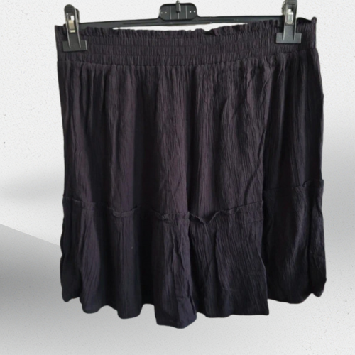 Czarna spódnica muślinowa wiskoza falbanka zwiewna lekka L lato boho