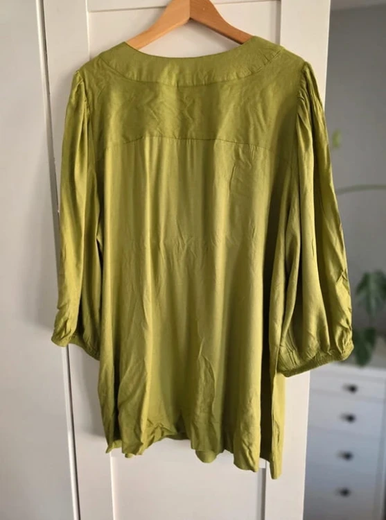 Zielona bluzka  Léonie 100% wiskoza XL 42 luźna lekka przewiewna