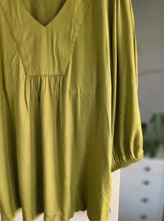 Zielona bluzka  Léonie 100% wiskoza XL 42 luźna lekka przewiewna