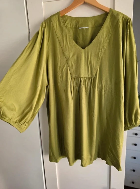 Zielona bluzka  Léonie 100% wiskoza XL 42 luźna lekka przewiewna