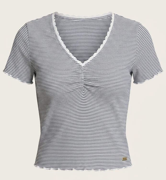 Bluzka damska Holly & Whyte L 40 czarno-białe paski klasyczna