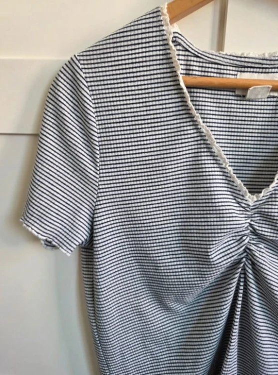 Bluzka damska Holly & Whyte L 40 czarno-białe paski klasyczna