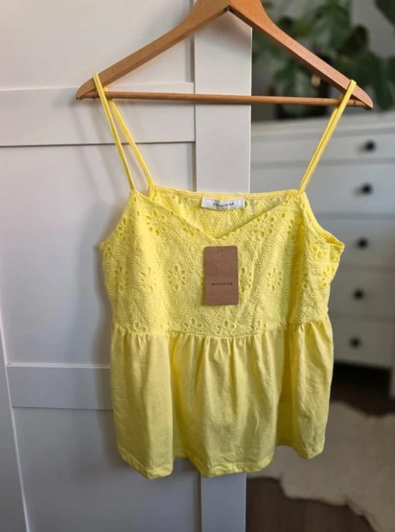 Bluzka damska Promod M 38 żółta bawełniana lekka wiosna lato