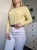 Żółta bluzka w paski z wiskozy, basic casual, CECIL, r XS