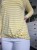 Żółta bluzka w paski z wiskozy, basic casual, CECIL, r XS
