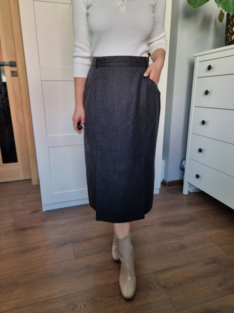 Wool skirt, with pockets