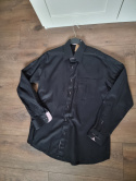 Elegant black men's shirt with a subtle pattern