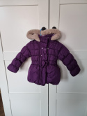 Purple jacket – coat with a hood for a girl, 9–12 months.