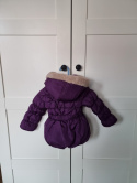 Purple jacket – coat with a hood for a girl, 9–12 months.