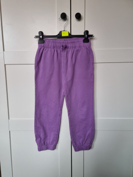 Purple cotton sweatpants, size 122/128 cm.