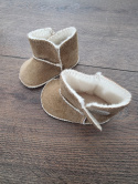 Baby shoes, sheepskin coat