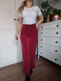 Burgundy wide-leg trousers, BIKBOK r. XS