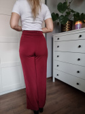 Burgundy wide-leg trousers, BIKBOK r. XS