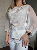 Waisted blouse, viscose, FRANSA, r.S