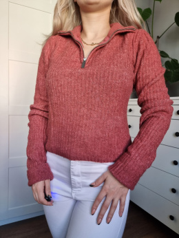 Sweterek z Wełną i Alpaką Half Zip