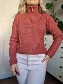 Sweterek z Wełną i Alpaką Half Zip