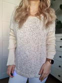 Beige Sweater with Front Appliqué