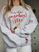 Szaran cotton sweatshirt with red inscription, M