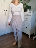 Beige aladdin trousers with cupro