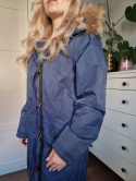 Navy blue spring jacket with hood r. 36