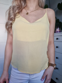 Viscose yellow blouse with straps