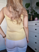 Viscose yellow blouse with straps