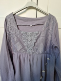 Romantic blouse with lace size XL