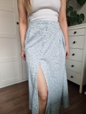 Błękitna spódnica maxi w kwiatuszki, Monki, r. L