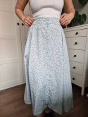 Błękitna spódnica maxi w kwiatuszki, Monki, r. L